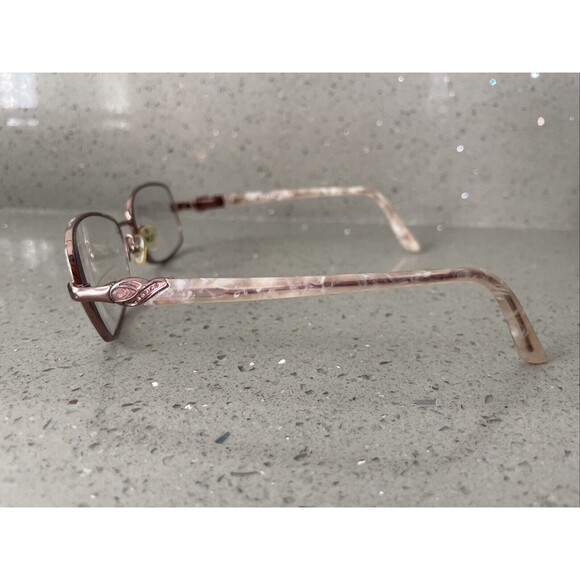 TRES JOLIE 154 501 PINK IVORY MARBLE FRAMES ONLY EYEGLASSES full rim 53-16-135 - Picture 3 of 14